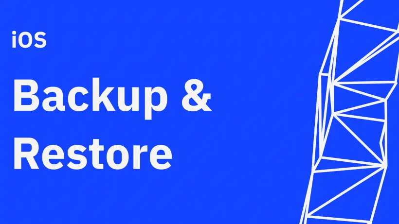 Capture for iOS: Backup & Restore your Model Data