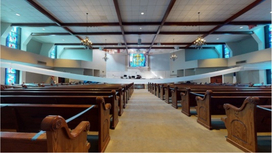 Interior of large church