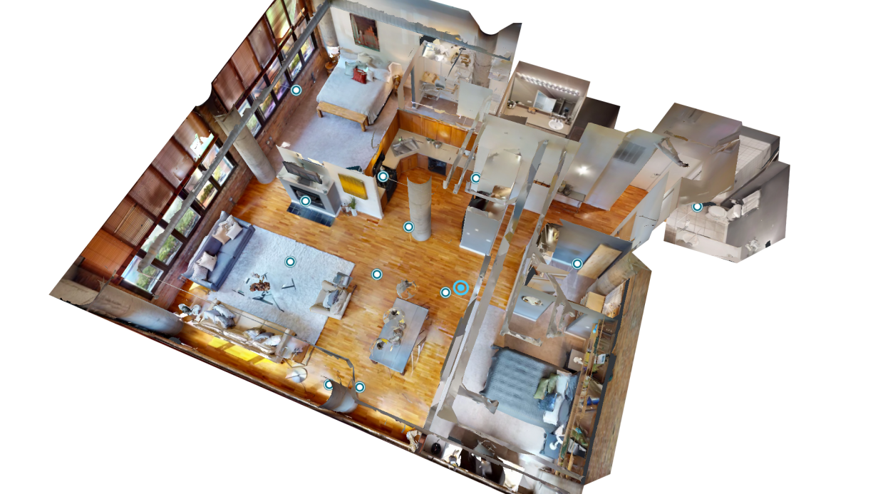 Dollhouse example with Matterport's 3D camera for real estate photography